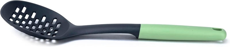 Cuisine Art PP Handle Nylon Skimmer with Hanging Hole, Pesto Green, 32.5cm - Image 3